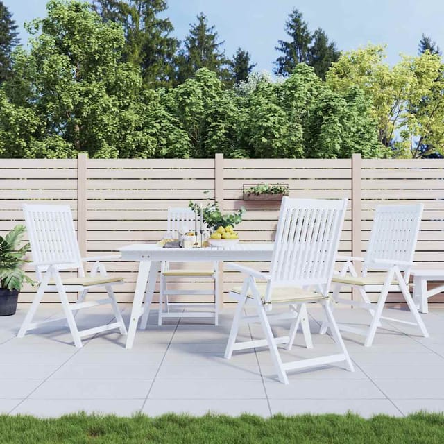 Gartenstuhl-kissen 4 Stk. Creme 40x40x4 Cm Oxford-gewebe