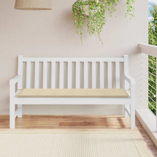 Gartenbank-auflage Beige 150x50x2 Cm Oxford-gewebe