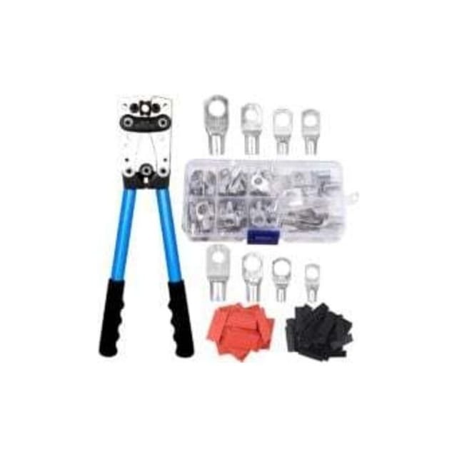 Elektrische Crimpzange 6-50 Mm² – Kohlenstoffstahl – 60 Kupferanschlüsse Und Schrumpfschlauch – Ergonomisches Design Für Komfortables Arbeiten – Awg 10-0