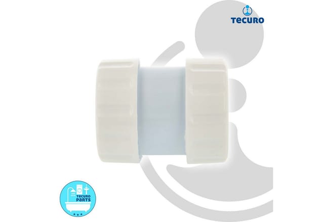 Tecuro Kupplung, Doppelmuffe Zum Verbinden Von Abflussrohr Ø 32 Mm, Pp- Weiß
