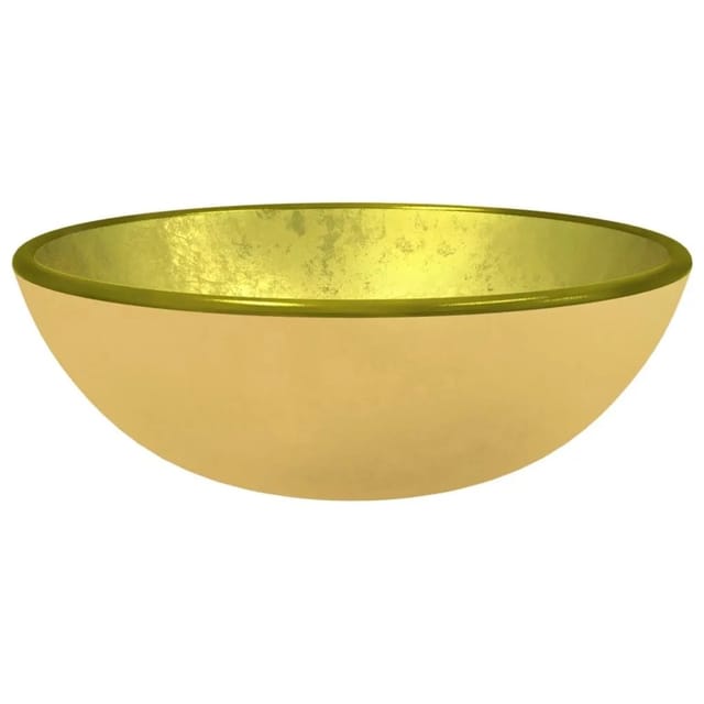 Waschbecken Hartglas 35x12 Cm Golden Vidaxl