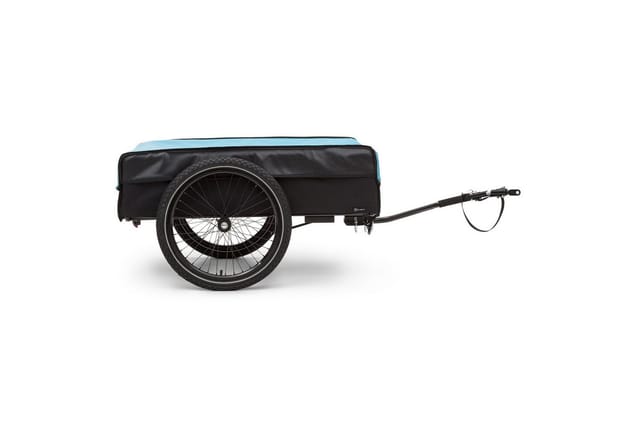 Fahrradanhänger, Lastenanhänger Mit 2 Rädern Und Regenverdeck, Stahl-fahrradanhänger Mit Anhängevorrichtung & Halterung, Wasserdichter Handwagen Mit Abnehmbarer Deichsel, Fahrrad Anhän - Klarfit