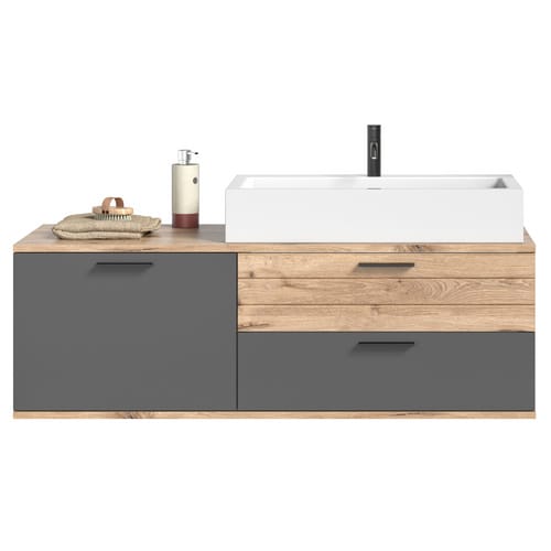 xonox.home Waschtisch »Mason«, basaltgrau, Holzwerkstoff, BxHxT: 140 x 62 x 48 cm