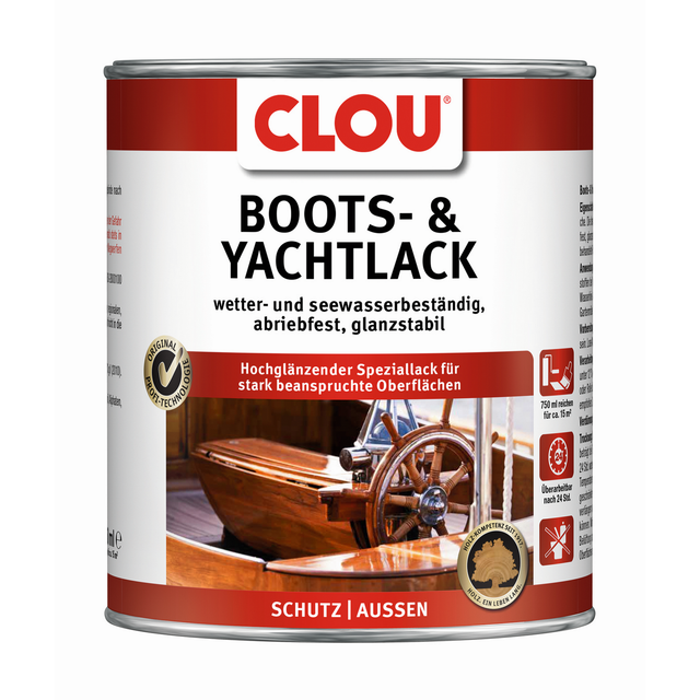 Clou Boots- & Yachtlack farblos hochglänzend 750 ml
