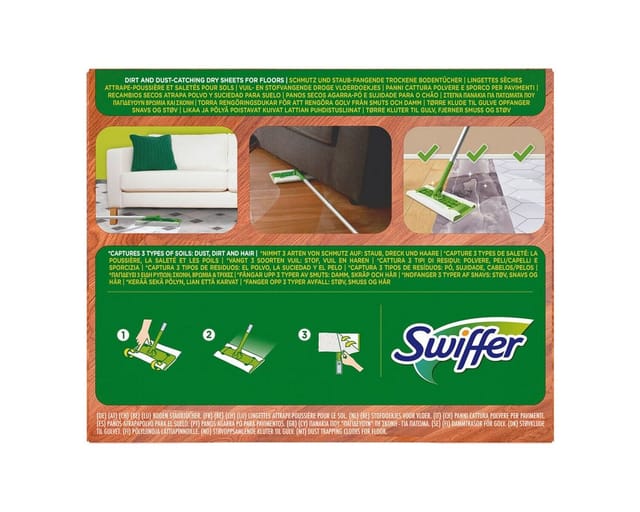 SWIFFER 677325 - Swiffer DRY REFILLS Bodentücher Holz+Parkett, 18 St.