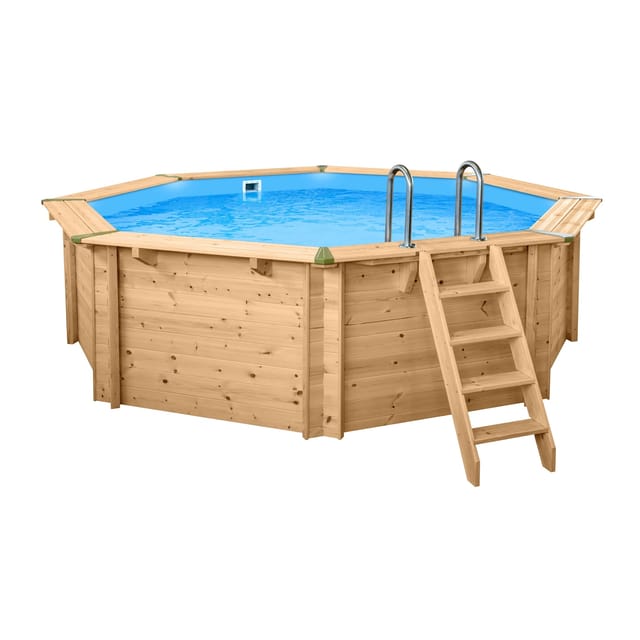 Pool "Java" ø 4,40 m/ 1,36m Achteck Rund (Filteranlage 6,0m3, Premium Set)