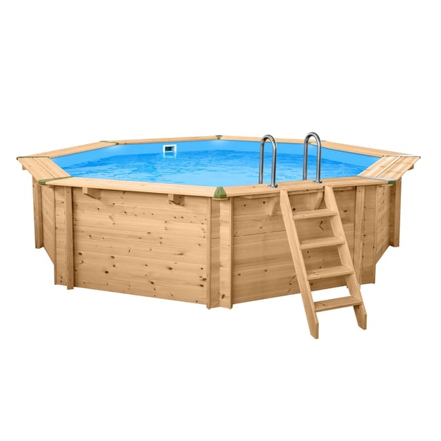 Pool "Java" ø 5,30 m/ 1,36m Achteck Rund (Filteranlage 6,0m3, Premium Set)