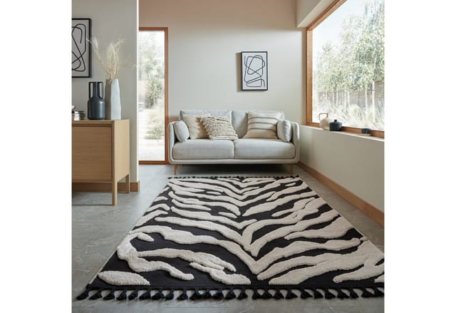 FLAIR RUGS Teppich ESRA ZEBRA, rechteckig, Höhe: 20 mm