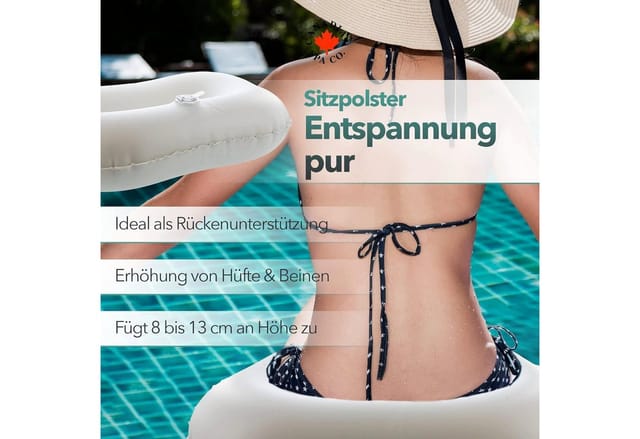Canadian Spa GmbH Whirlpoolsitz Wassergefuelltes Sitzpolster, Wassergefüllte, variable Sitzerhöhung: 8 bis 13 cm.