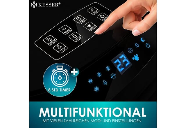 KESSER Turmventilator, 4in1 Mobile Klimaanlage Fernbedienung Klimagerät Ventilator