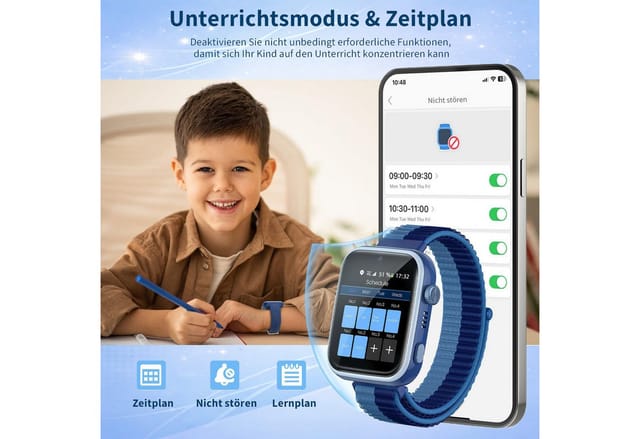SWGOTA 4G Kinder Smartwatch mit Telefonfunktion und GPS, SOS,Zwei-Wege-Anrufe Smartwatch, Kindersmartwatch mit WLAN, Bildkompetenz für 4–15 Jungen und Mädchen