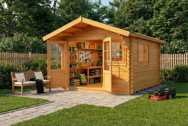 ECO Set - Gartenhaus Gabriel 300 x 400 cm - imprägniert