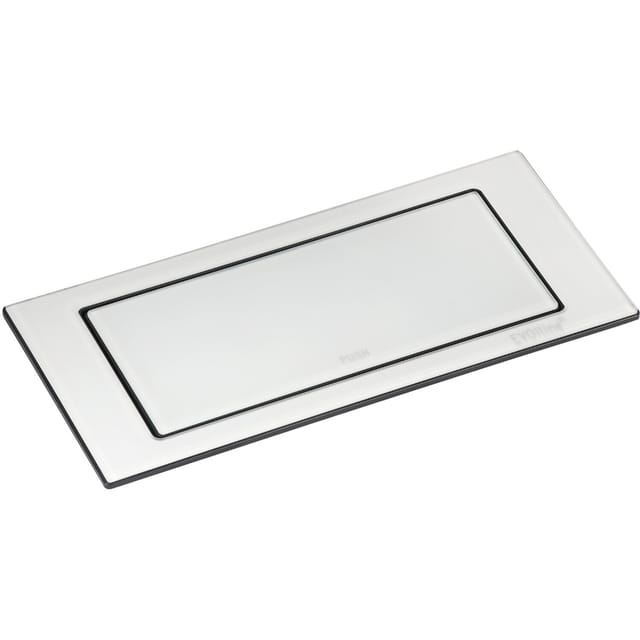 Evoline Backflip Steckdose - Versenkbare Steckdose 2 Fach Mit Usb-c Charger, Kunststoff / Glas Weiß Matt