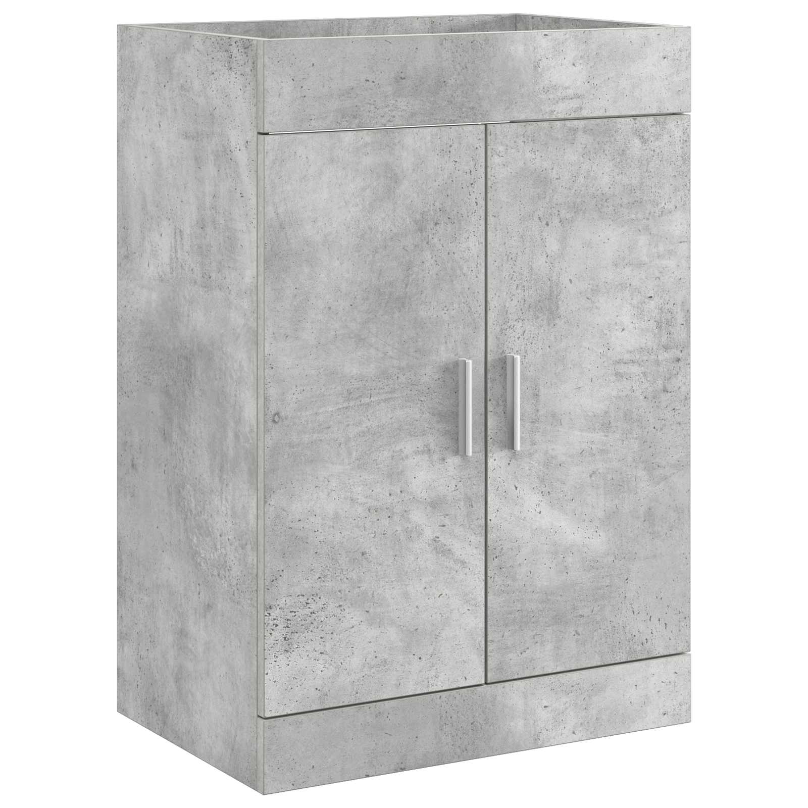 Badunterschrank Betongrau 56 X 37,5 X 81 Cm Holzwerkstoff Vidaxl