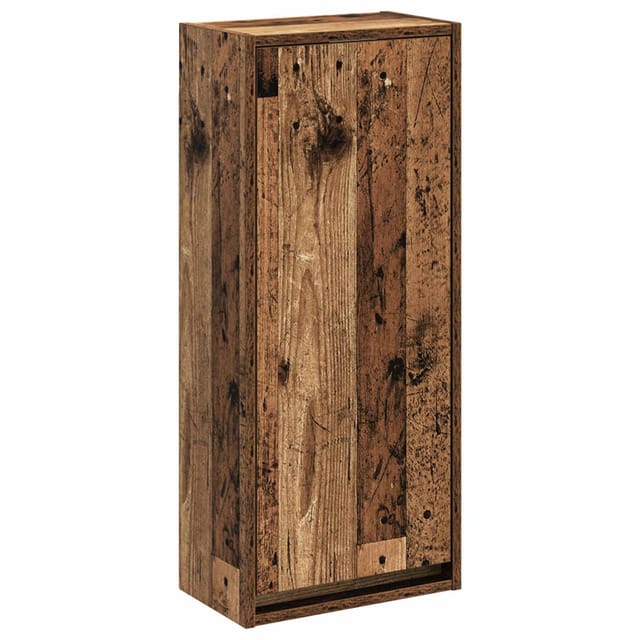 Wandmontierte Waschbecken-vanität Altholz 35 X 20 X 81 Cm Vidaxl