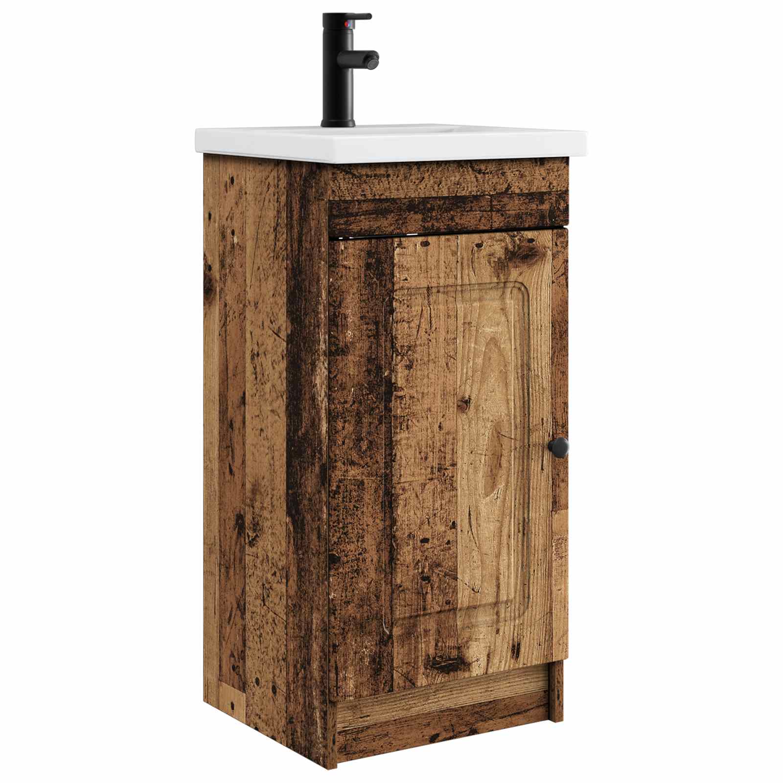 Badezimmerschrank Mit Waschbecken Altholz 42 X 40 X 84,5 Cm Vidaxl