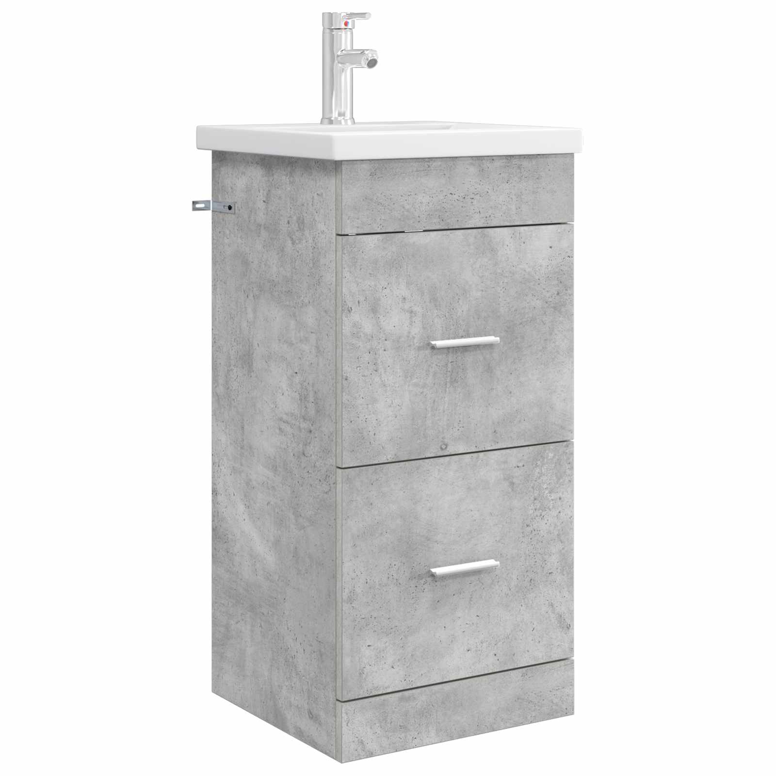 Badezimmerschrank Mit Waschbecken Betongrau 42 X 40 X 84,5 Cm Vidaxl