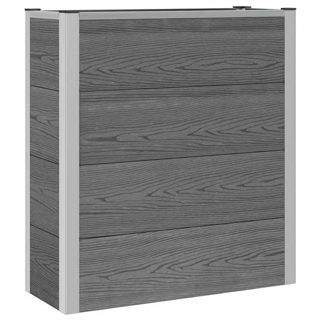 Hochbeet Grau 75 X 30 X 22 Cm Wpc Und Aluminium Vidaxl