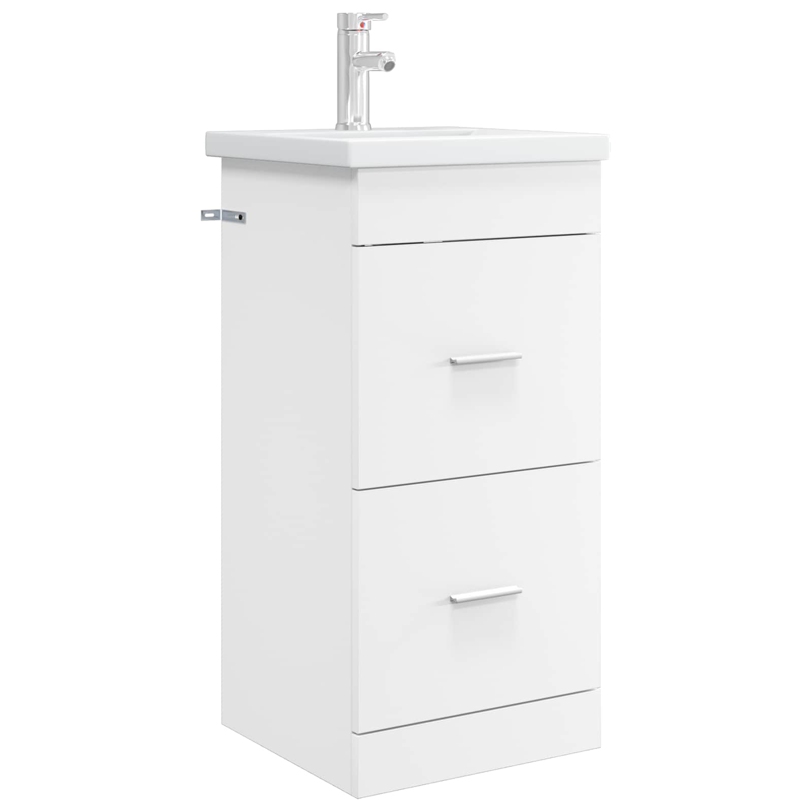 Badezimmerschrank Mit Waschbecken Weiß 42 X 40 X 84,5 Cm Vidaxl