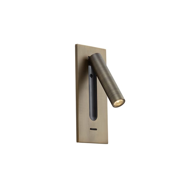 Qazqa Moderne Wandleuchte Dunkelbronze Inkl. Led - Plaza