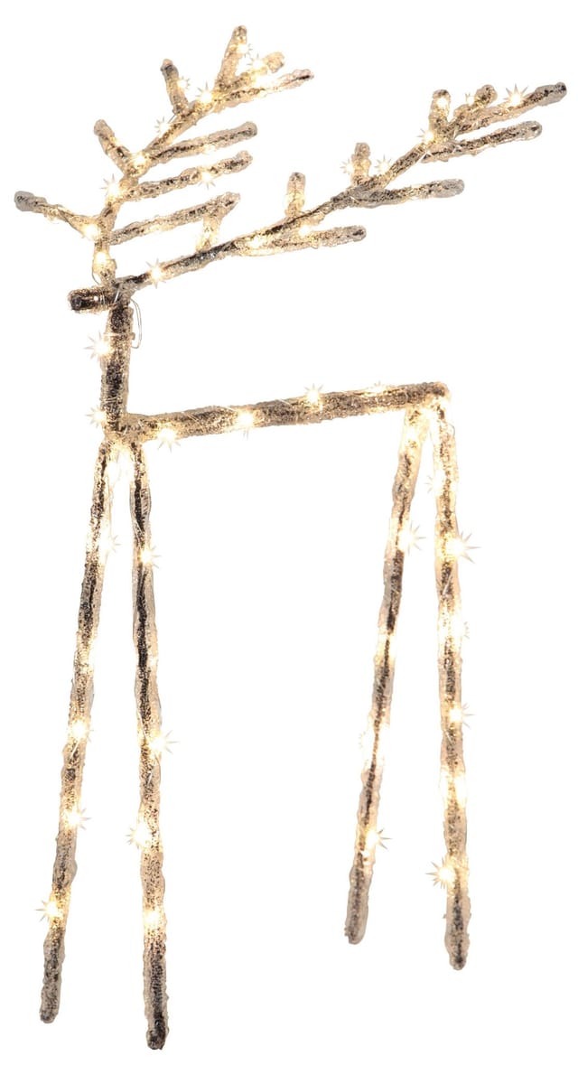 Best Season - Led-acryl-design-rentier 'icy Deer', 60 Led, 40 X 25 Cm