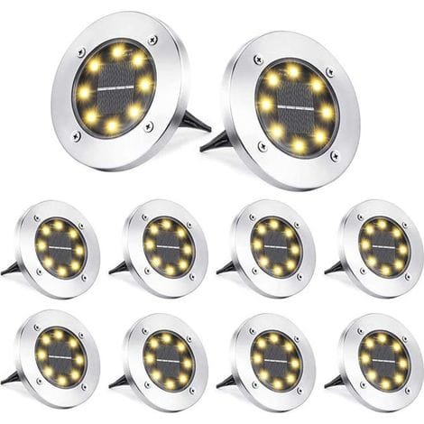 (8 Stück) 8 Led-solar-gartenleuchten, Solar-gartenlaternenpfähle, Ip65 Wasserdicht, Dekorativ Für Garten, Einfahrt, Terrasse Und Patio