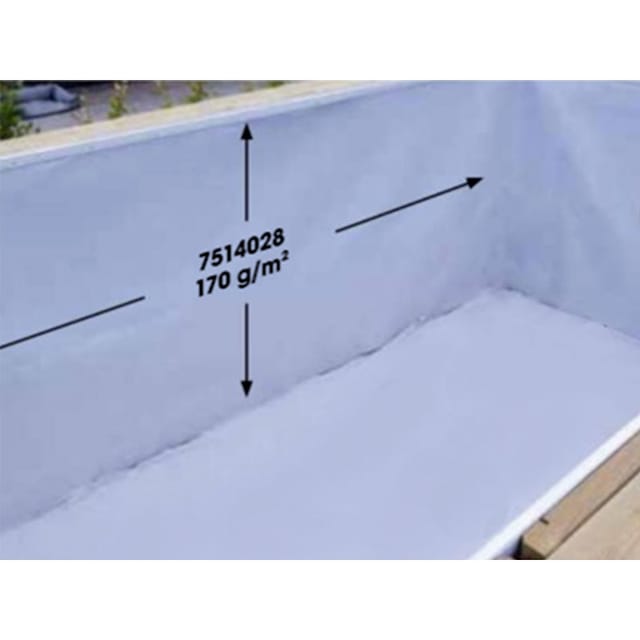 Ubbink – Schutzfilz Für Poolwände – Maße 1,35 X 11,80 M – Geeignet Für Holzpools – Weißer Polypropylenfilz