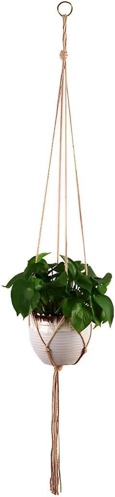 Handgefertigter, Kreativer Blumenkasten Aus Baumwollseil