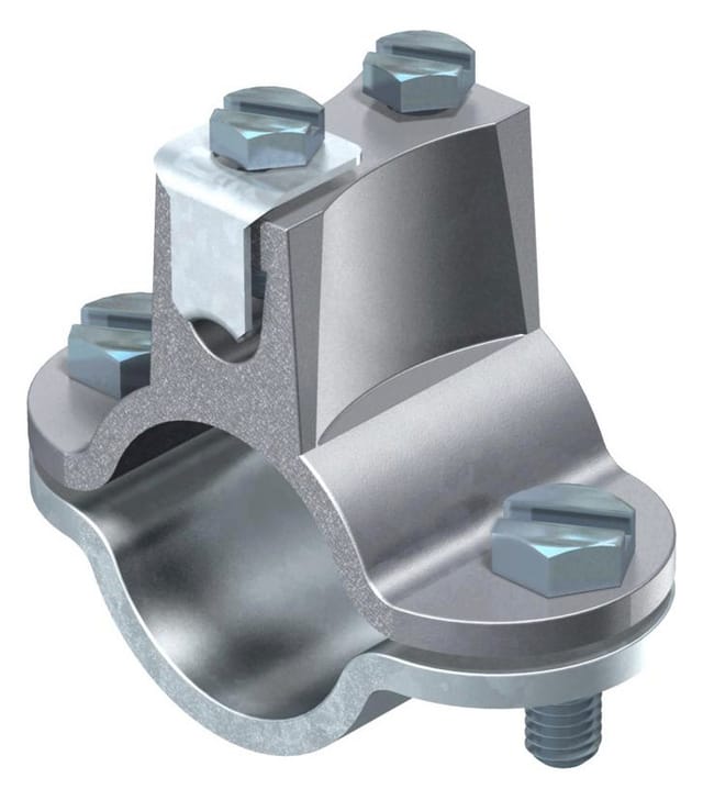 Obo Bettermann Erdungsschelle Für Bandstahl 1 1/2" Stahl Tauchfeuerverzinkt, 5052157
