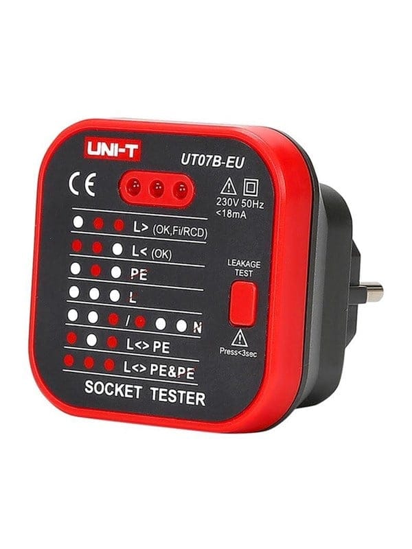 Steckdose Uni-t Ut07b-eu Prüfgerät Rcd 230 V