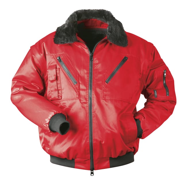 Arbeitsjacke / Pilotenjacke Mit Abnehmbaren Ärmel Gr. S-xxxl, S, Rot