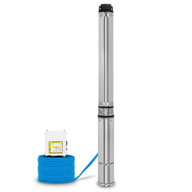 EBERTH 4 Zoll Tiefbrunnenpumpe 1100W 1-1/2 Zoll Förderhöhe max. 74m