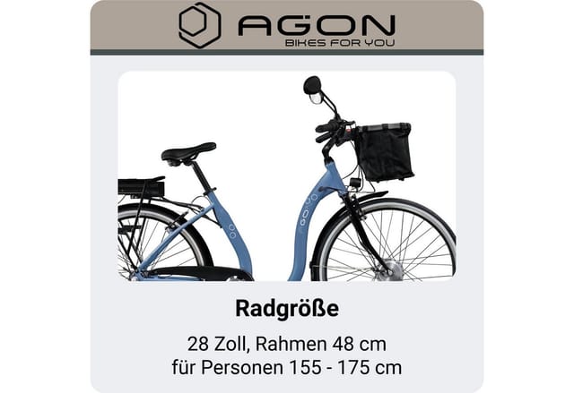 Agon Assist E-Bike City dusty blue