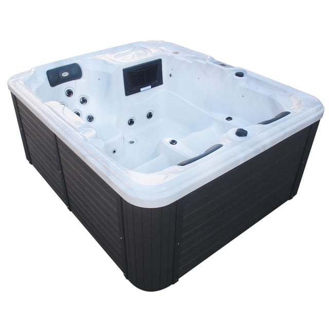 OUTDOORPOOL+AD+ST OASIS white marble 208x175x90 cm