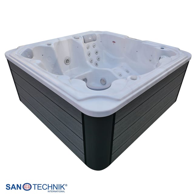 OUTDOORPOOL+AD+ST OASIS MAXI white marble 210x210x95 cm