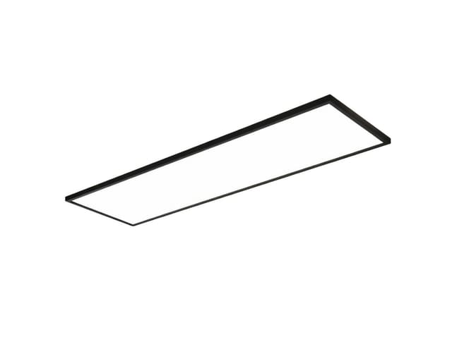 ZMH LED Deckenleuchte LED 3000-6500K dimmbar 100/120cm Schwarz/Weiß Deckenlampe, Augenschutz, LED fest integriert, warmweiß, neutralweiß, kaltweiß, 24W Rechteckig 2900LM Timer Memory Bürolampe