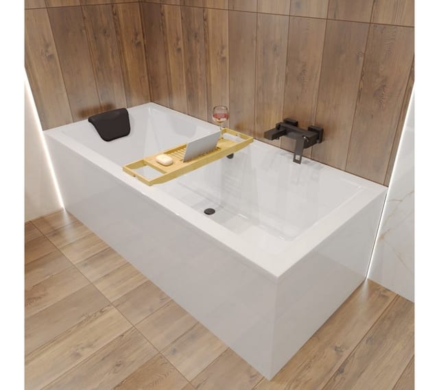 KOLMAN Badewanne Rechteck QUADRO 155x70 mit AcrylSchürze + Kopfstütze