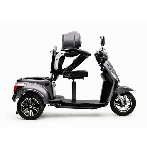 ECONELO E-Seniorenmobil Billy 2.0, Lithium-Akku, 3-Rad, 60V, 1000 Watt, normal Sitz, Grau