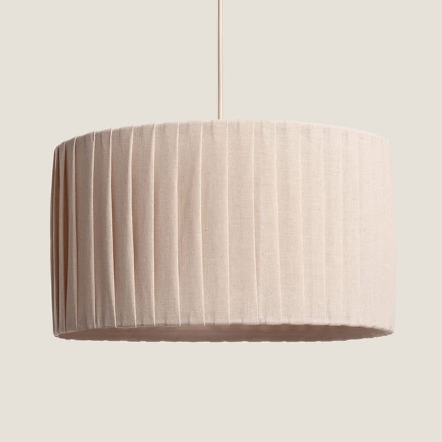 Pendelleuchte Aus Leinen Petrina Beige