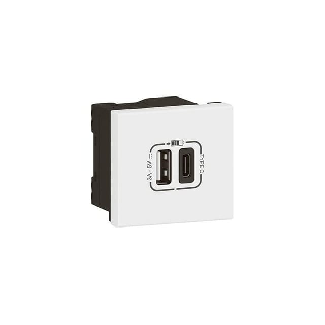 Legrand Moderne Usb-steckdose Weiß Doppelport 3a 15w