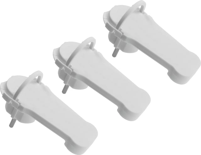 Meister Flachstecker Weiß 3 Stück Set Mit Klappbügel Platzsparender Eurostecker Für Innenbereich