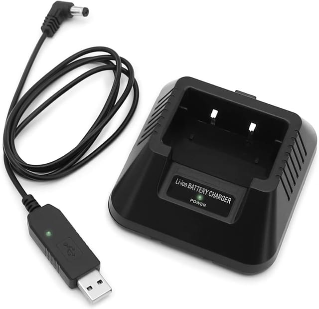 Passende Tischladestation Als Ersatz Für Baofeng Funkgeräte Bf-f8hp, Uv-5r, 5ra, 5rb, 5rc, 5rd, 5re, 5rg, Dm-5r, Tyt Und Th-f8 Mit Li-ionen-akku Und Usb-adapter