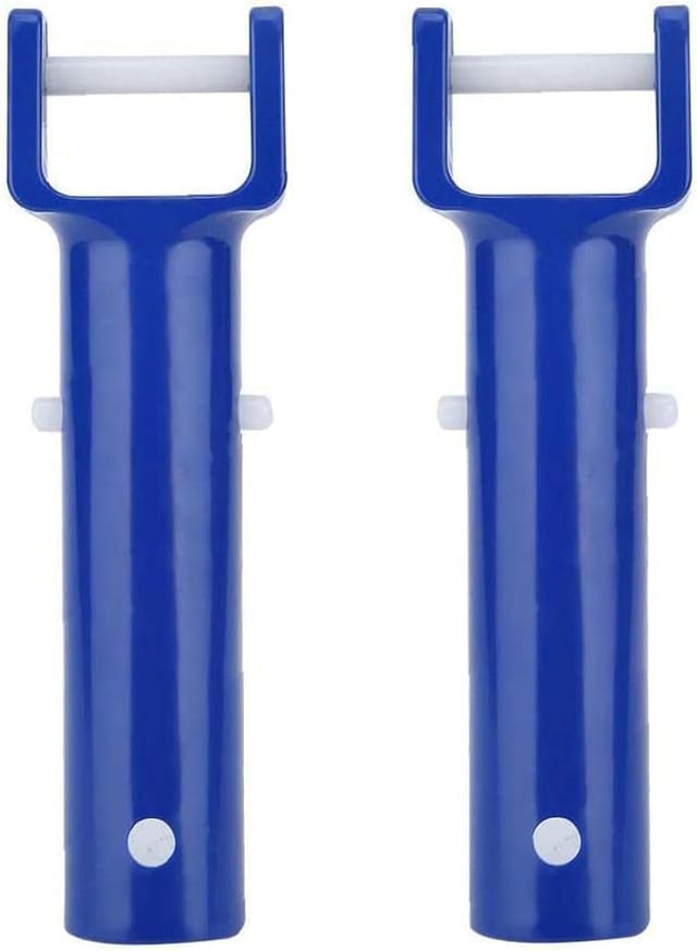 V-kopf-bürstengriff Für Schwimmbadbürsten, V-zangenkopf-ersatzgriffzubehör Aus Blauem Kunststoff, 2 Stück, Für Die Poolpflege Und -reinigung