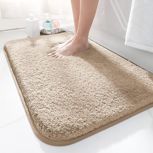 50 X 80 Cm Rutschfeste Badematte, Weich Und Saugfähig, Langflorige, Flauschige Mikrofaser-badematte Für Badezimmer, Maschinenwaschbare Badematte Für Badewanne, Dusche Und