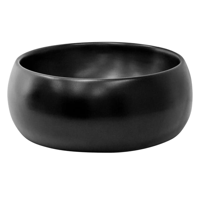 Luxebath - Ml-design Waschbecken Aus Keramik In Schwarz Matt Ø 400 X 155 Mm Mit Ablaufgarnitur, Runde Aufsatzwaschbecken, Moderne Waschtisch, Waschschale Waschplatz Handwaschbecken, Für Badezimmer / Gäste-wc