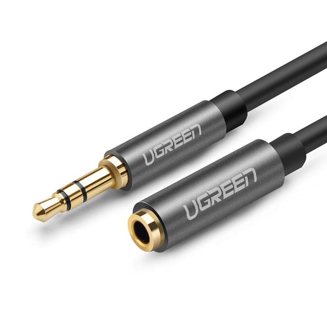 Ugreen Av118 Aux-audio-verlängerungskabel, 3,5-mm-klinkenstecker, 1 M (schwarz)