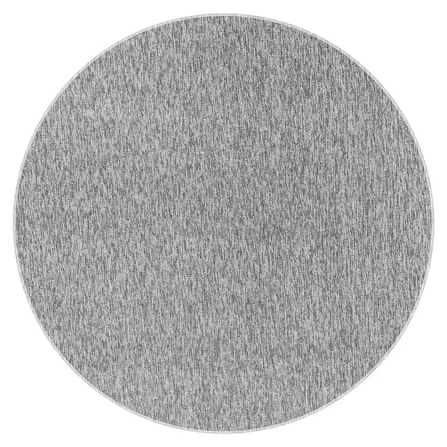Kurzflorteppich Nizza (Hellgrau, Durchmesser: 120 cm, 100 % Polypropylen)