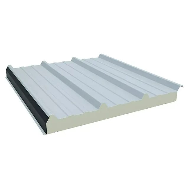 Sandwichplatte Wand- & Dachpaneele (Silbergrau, L x B: 400 x 100 cm, Stahl)