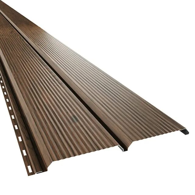Metdach Fassadenpaneel SG Siding (Nussbaum, 250 x 26 cm, Stahl, Micro Sinus)