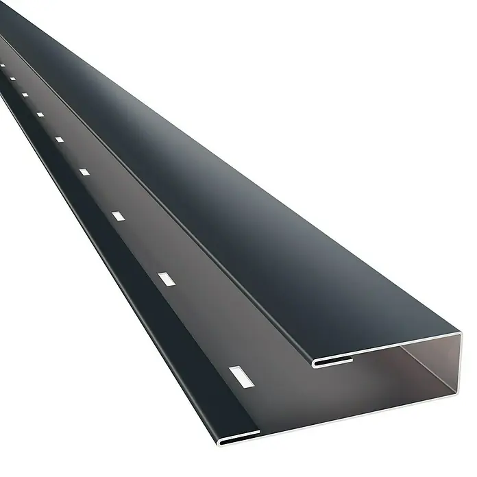 Metdach Wandabschlussprofil SG (Anthrazit, Länge: 254 cm, Stahl)